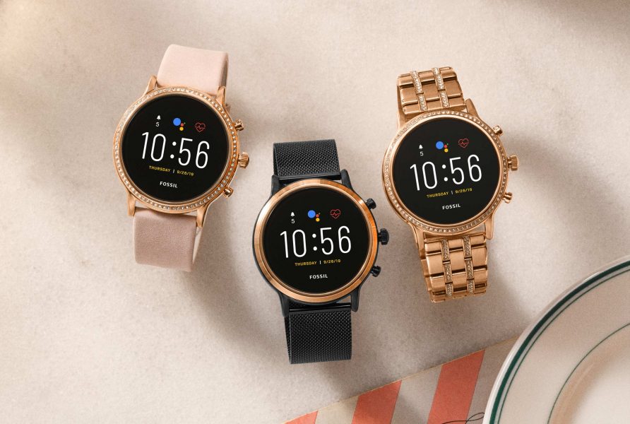 fossil smartwatch and iphone